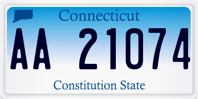 CT license plate AA21074