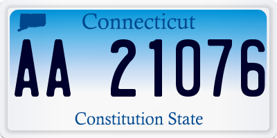 CT license plate AA21076