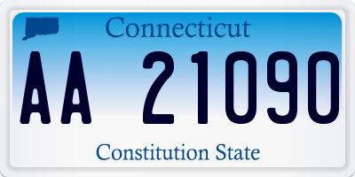 CT license plate AA21090