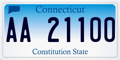 CT license plate AA21100