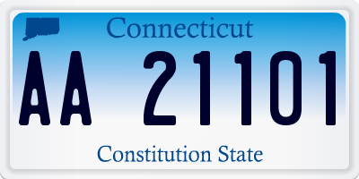 CT license plate AA21101