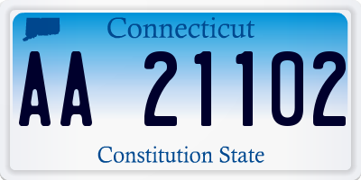 CT license plate AA21102