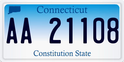 CT license plate AA21108