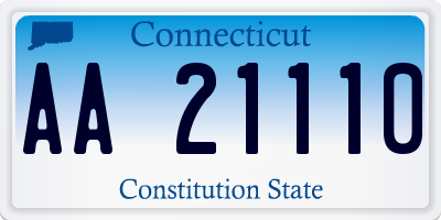 CT license plate AA21110