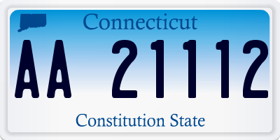 CT license plate AA21112