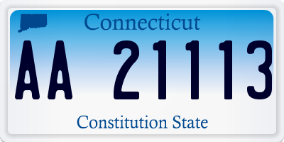 CT license plate AA21113