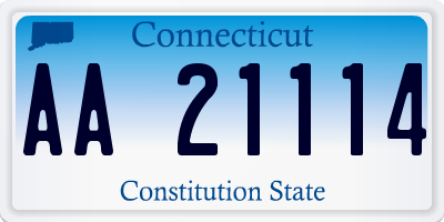 CT license plate AA21114