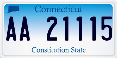 CT license plate AA21115