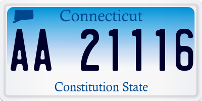 CT license plate AA21116