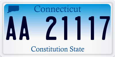 CT license plate AA21117