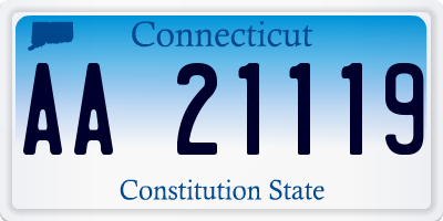 CT license plate AA21119