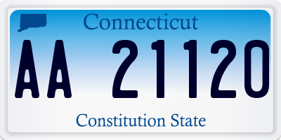 CT license plate AA21120