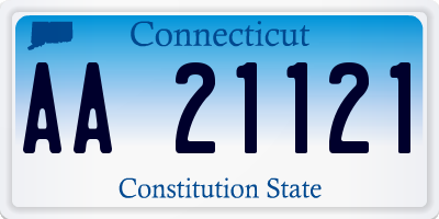 CT license plate AA21121