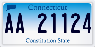 CT license plate AA21124