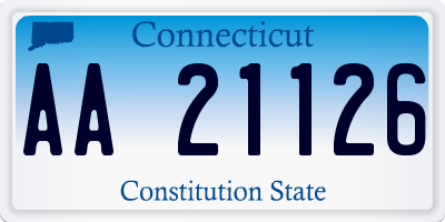 CT license plate AA21126