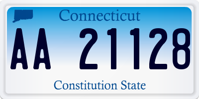 CT license plate AA21128