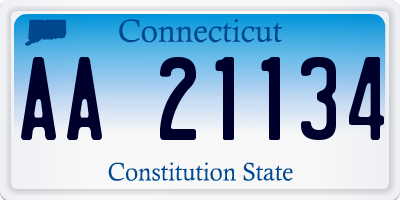 CT license plate AA21134