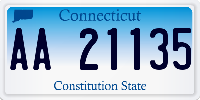 CT license plate AA21135