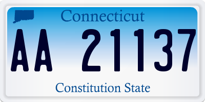 CT license plate AA21137