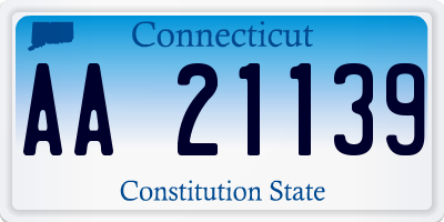 CT license plate AA21139