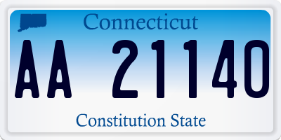 CT license plate AA21140