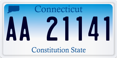 CT license plate AA21141