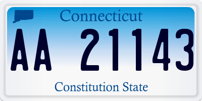 CT license plate AA21143