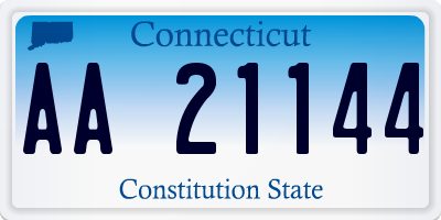 CT license plate AA21144