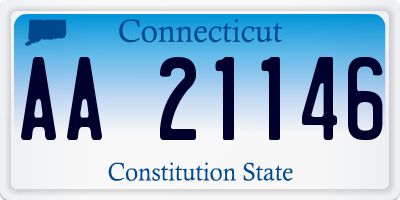 CT license plate AA21146