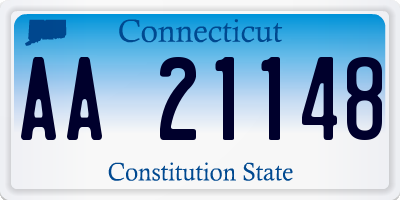 CT license plate AA21148