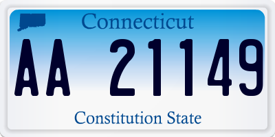 CT license plate AA21149