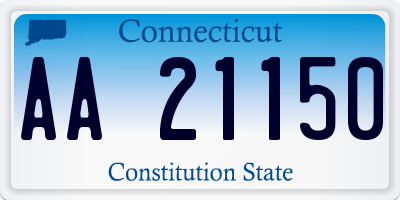 CT license plate AA21150