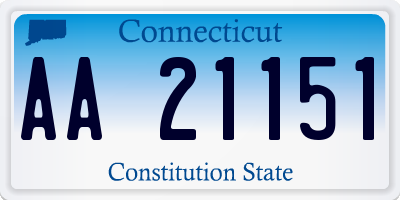 CT license plate AA21151