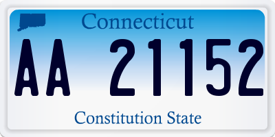 CT license plate AA21152