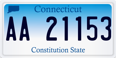 CT license plate AA21153