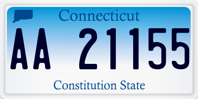 CT license plate AA21155