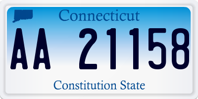 CT license plate AA21158