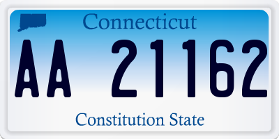 CT license plate AA21162