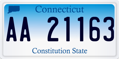 CT license plate AA21163