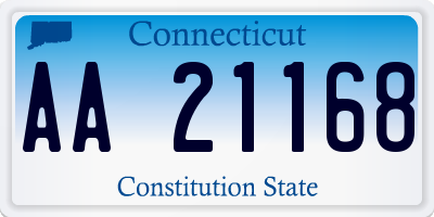 CT license plate AA21168