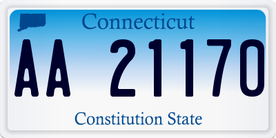 CT license plate AA21170