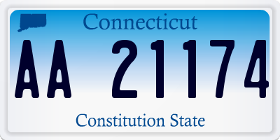 CT license plate AA21174