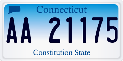 CT license plate AA21175