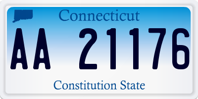 CT license plate AA21176