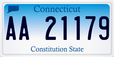 CT license plate AA21179