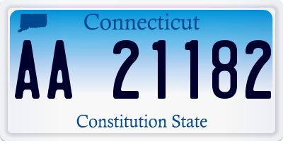 CT license plate AA21182