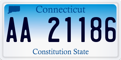 CT license plate AA21186