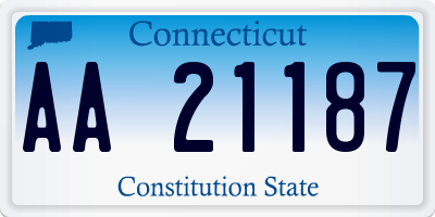 CT license plate AA21187