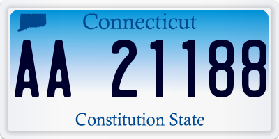 CT license plate AA21188