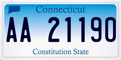 CT license plate AA21190